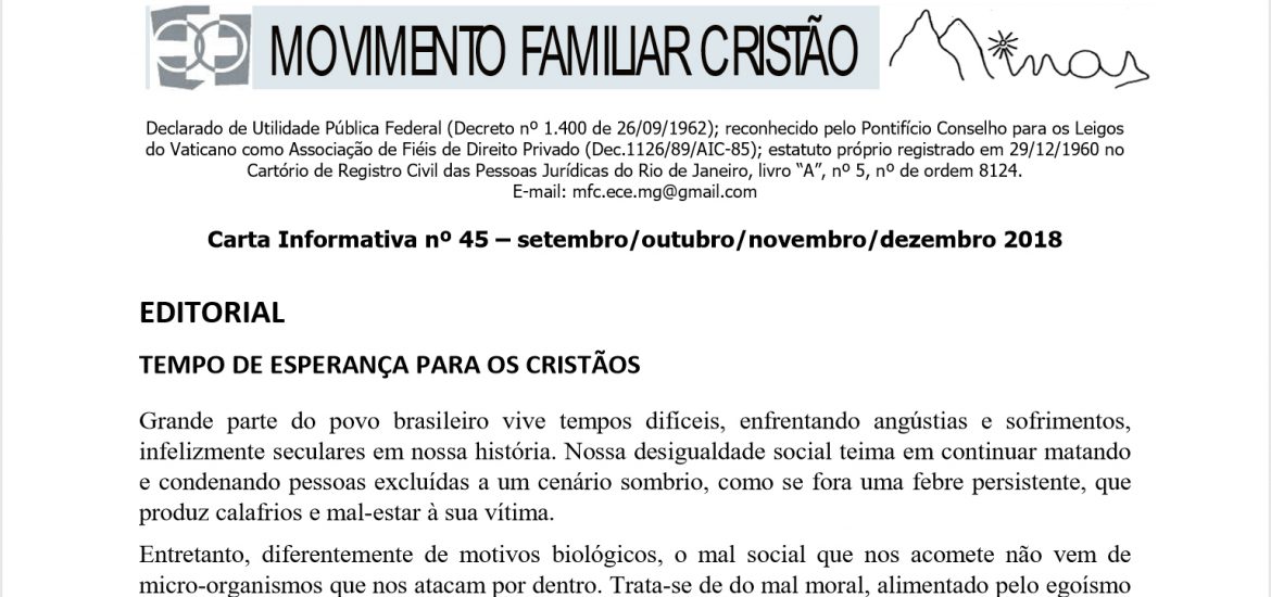 MFC Minas Gerais: Carta Informativa nº 45