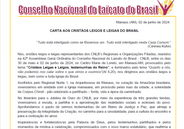 MFC Nacional: Carta aos Cristãos Leigos e Leigas