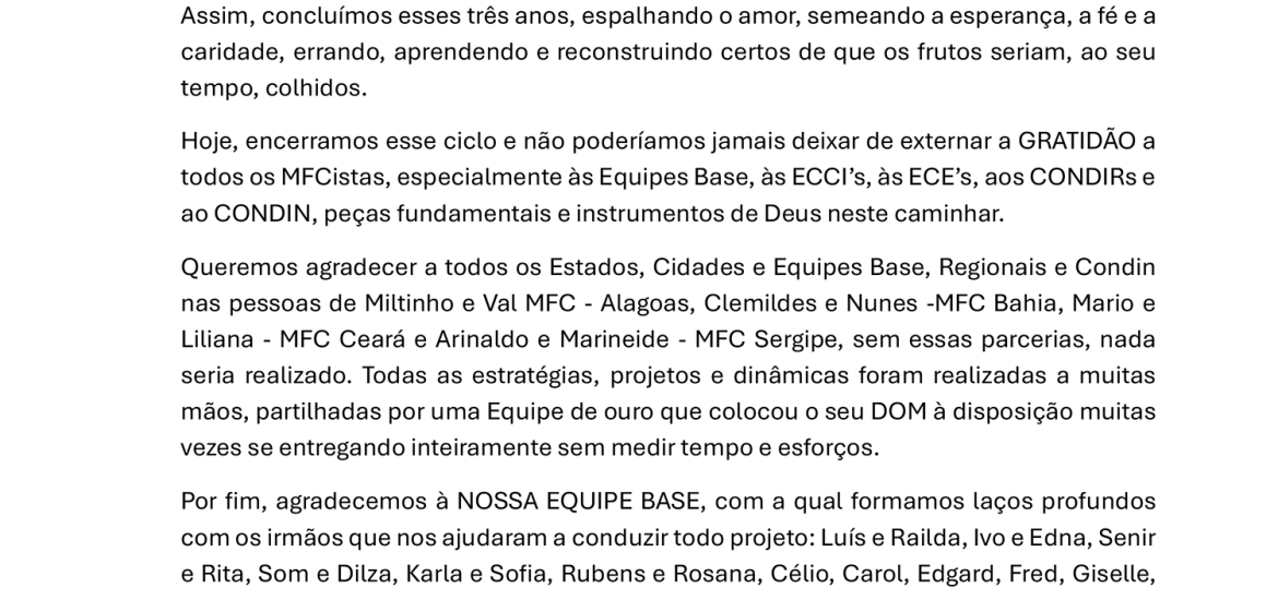 Condir Nordeste: Mensagem Memória e Gratidão