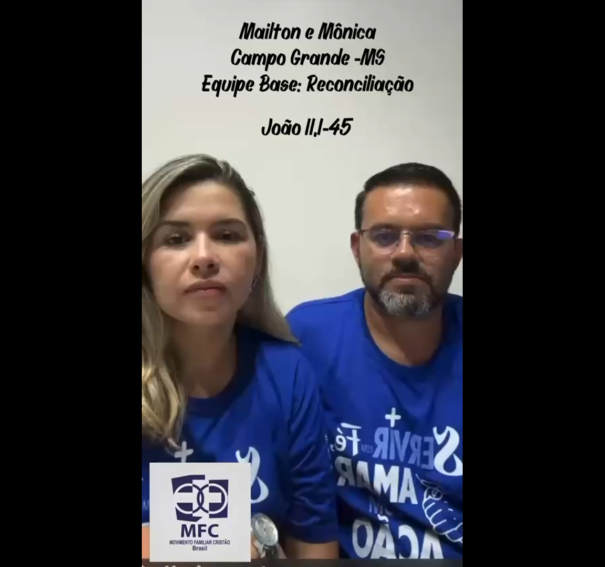 MFC Nacional: 8ª leitura e reflexão do Evangelho de 2026